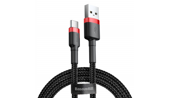Baseus cable Cafule USB - USB-C 1,0 m 3A red-black