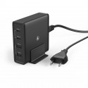 USB-laadija seinapesasse Hama 65Watt Charging Station, 4-port (2x PD USB-C, 2x USB-A), 3A QC3.0, bla