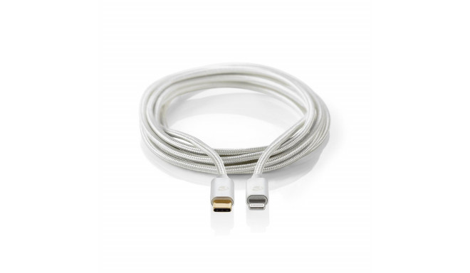 Nedis Apple Lightning kaabel 8-Pin isa - USB-C, 1.00m, Aluminium