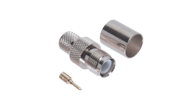 RP-TNC female jack crimp-solder RG213/HDF400/LMR400