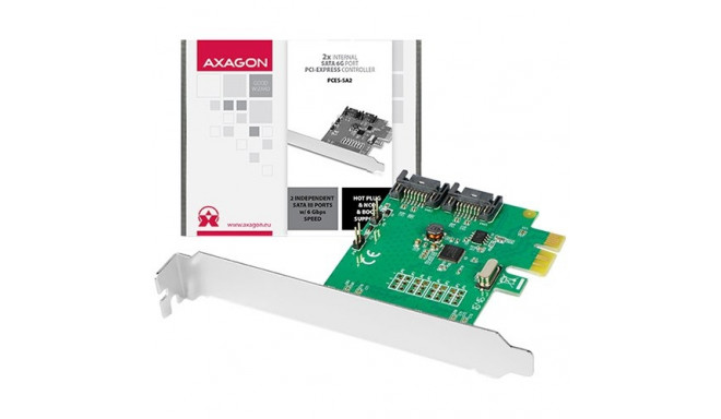 Axagon PCES-SA2 PCIe Controller 2x Int. SATA III 6G ASMedia