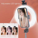 RoGer V3 Universāls Selfie Stick ar 3 toņu LED lampu / Tripod Statnis / Bluetooth Tālvadības pults /