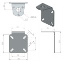 10000-173 Stainless steel bracket for pole or wall mounting (Ø 25 mm)