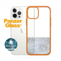 Kaitseümbris ClearCase, Apple iPhone 12 / 12 Pro, klaasist tagaküljega, oranž / läbipaistev, PanzerG