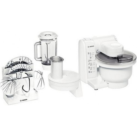 Bosch MUM4830 food processor 600 W 1 L Stainless steel, Transparent, White