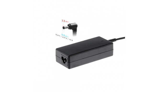 Akyga notebook power supply (19 V | 2,37 A | 45 W | 5,5x2,5mm) AK-ND-61