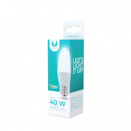 LED bulb E27 C37 6W 4500K 480lm Forever Light