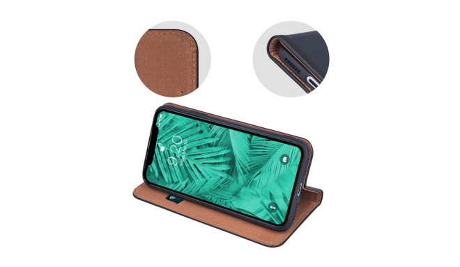 TelForceOne case Genuine Leather Smart Pro Samsung Galaxy S8, black
