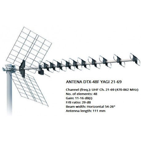 Antena DTX-48F Yagi 21-69 Iskra
