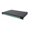 Patchpanel 24 port LC, med 24 aqua OM3 LC adaptor