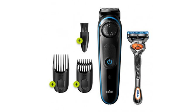 Braun Beard Trimmer BT3240 Men Beard Trimmer & Hair Clipper, 39 Length Settings, Black/Blue