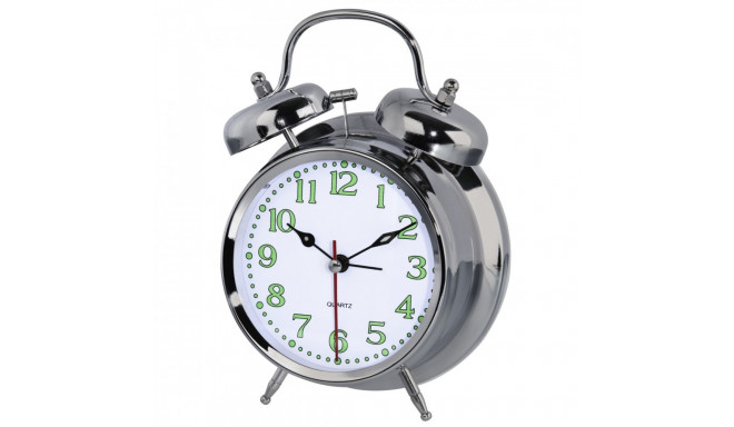 Hama alarm clock Nostalgia, silver