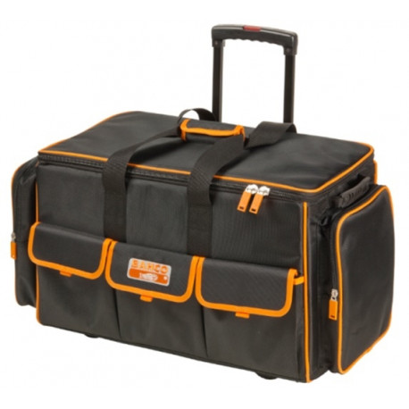 Closed toolbag with multiple internal and external pockets on wheels 660x300x400mm