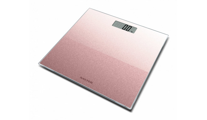 Salter 9037 RGGL3RCFXTE Glitter Glass Personal Bathroom Scale Rose Gold
