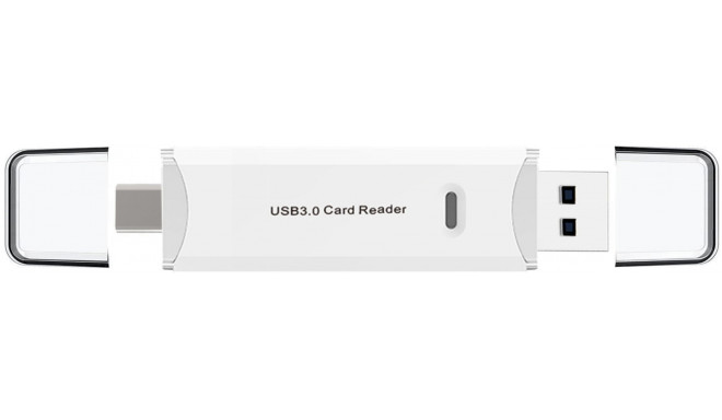 Platinet card reader microSD/SD USB-C USB 3.0, white (45283)