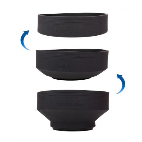 Caruba Rubberen Zonnekap 3in1 52mm
