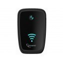 Gembird WiFi repeater, 300 Mbps + LAN, black