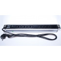 PremiumCord Power distribution Unit for 19" Rack 1.5U, 10xIEC (C13), 2m cable