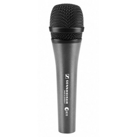 SENNHEISER E 835, VOCAL MICROPHONE, DYNAMIC, CARDIOID, 3-PIN XLR-M, ANTHRACITE, INCLUDES CLIP AND BA