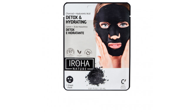 IROHA DETOX CHARCOAL BLACK tissue facial mask 1use 1 u