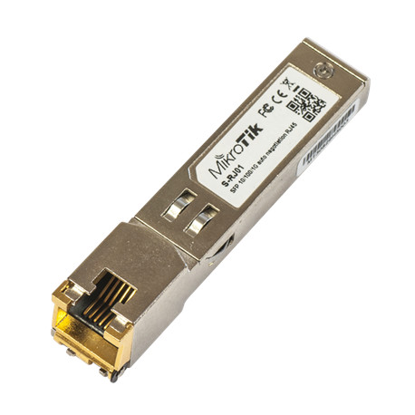 MikroTik | S-RJ01 | SFP | Copper | RJ-45 | 10/100/1000 Mbit/s | Maximum transfer distance 100 m | 0 