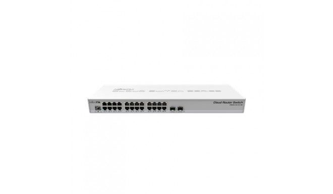 MikroTik Cloud Router Switch CRS326-24G-2S+RM hallatav L3 riiulipaigaldatav gigabit etherneti (vask)