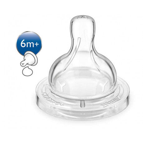Philips Avent Barošanas pudeļu silikona knupīši biezai barībai, 6M+, (2 gab)