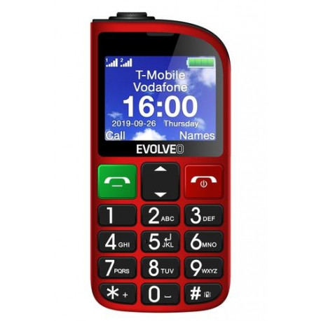 Evolveo Easyphone Fm 5 84 Cm 2 3 105 G Red Senior Phone Cellphones Photopoint Lv