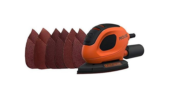 BLACK + DECKER compact mouse BEW230-QS, delta sander (orange / black, 55 watt)