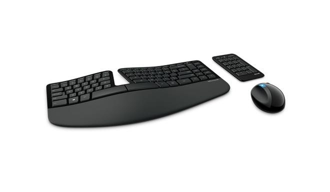 Microsoft Sculpt Ergonomic Desktop keyboard Mouse included RF Wireless Danish Black