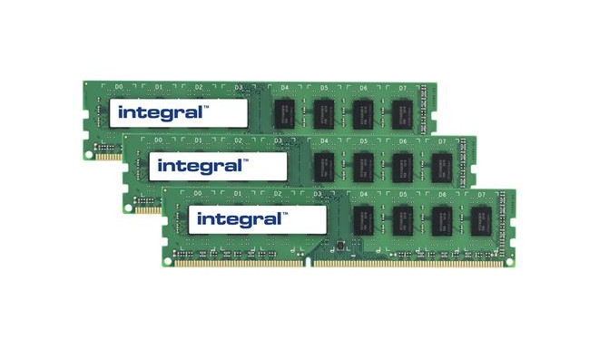 Integral 12GB (3X4GB) PC RAM Module DDR3 1333MHZ UNBUFFERED DIMM KIT OF 3 EQV. TO CT3KIT51264BA1339 