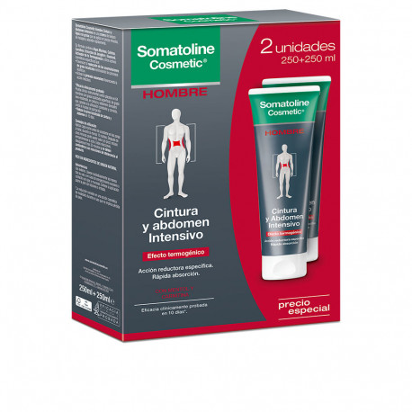 SOMATOLINE COSMETIC HOMBRE CINTURA & ABDOMEN REDUCTOR INTENSIVO lote 2 x 250 ml