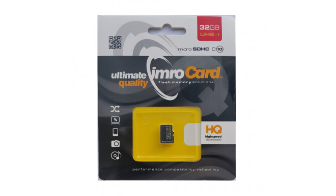 Imro mälukaart microSDHC 32GB C10 UHS-I