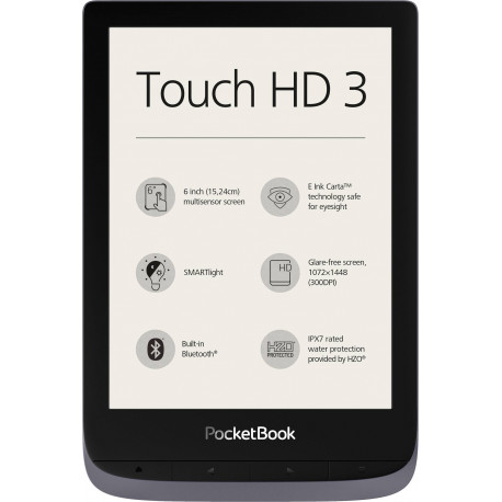 PocketBook e-luger Touch HD3, metallic grey