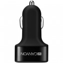 CANYON C-06 Universal 3xUSB car adapter, Input 12V-24V, Output 5V-3.1A, black rubber coating+black m