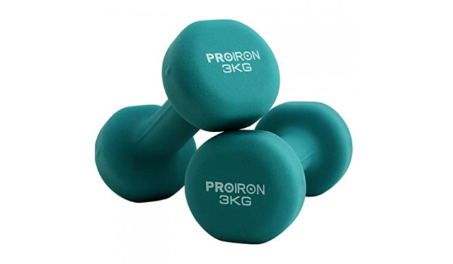 PROIRON PRKNED03K Dumbbells, 2 pcs, 3 kg, Dar