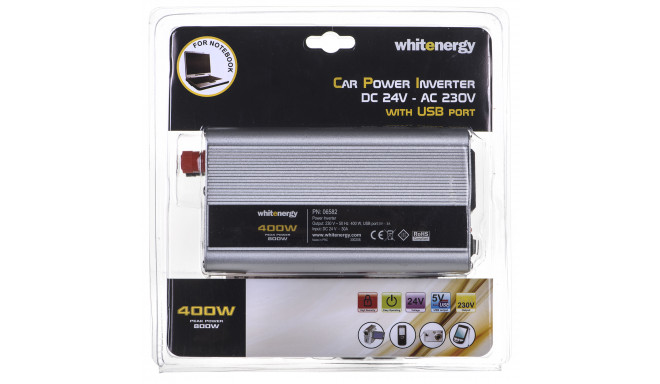 Whitenergy 06582 power adapter/inverter 400 W Stainless steel