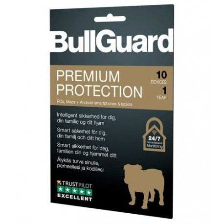 BullGuard Premium Protection 2019 Sikkerhedsprogrammer 10 enheder 1 år