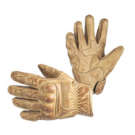 Leather Motorcycle Gloves B-STAR McLeather - Vintage Brown XXL