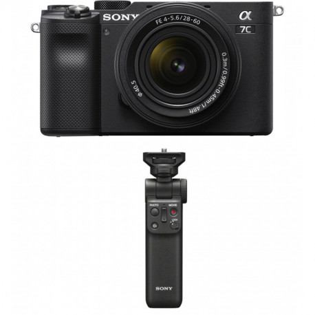 Sony a7C + 28-60mm Kit + Sony handle-minitripod, black