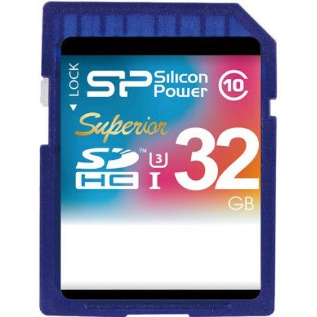 Silicon Power mälukaart SDHC 32GB Superior UHS-I U3 (katkine pakend)