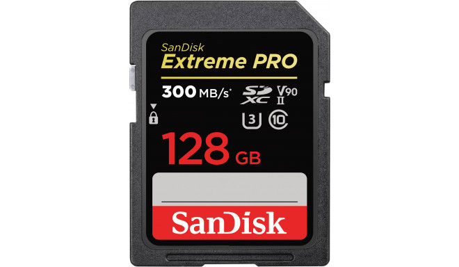 Sandisk memory card SDXC 128GB Extreme Pro UHS-II (opened package)