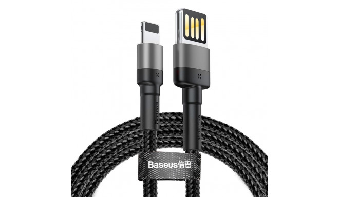 Baseus cable Cafule USB - Lightning 1,0 m 2,4A gray-black double side USB