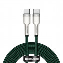 Baseus cable Cafule Metal USB-C - USB-C 100W 2,0 m green