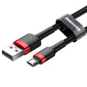 Baseus cable Cafule USB - microUSB 1,0 m 2,4A red-black