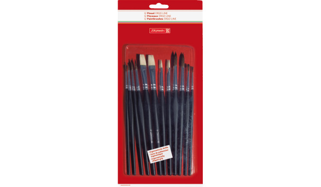 Pintslite komplekt Ergoline 12tk. (ümar 2 x2,4,6 ja 10,lapik 2 x8 ja 12) Brunnen