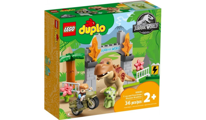LEGO DUPLO outbreak of T. rex and Tric. - 10939