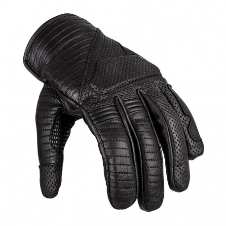 Leather Motorcycle Gloves W-TEC Brillanta - Black XL