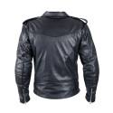 Leather Motorcycle Jacket W-TEC Perfectis Black 6XL