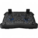 Cooling stand dual-fan with 2x2.0 USB hub, support up to 10”-15.6” laptop, ABS plastic and iron,  Fa